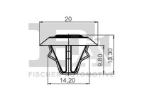Clip, decorative/protective strip