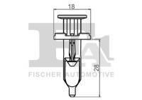 Clip, decorative/protective strip