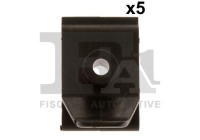 Clip, decorative/protective strip