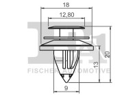 Clip, decorative/protective strip