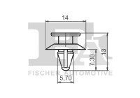 Clip, decorative/protective strip