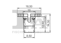 Clip, decorative/protective strip