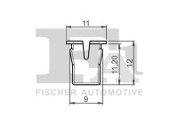 Clip, decorative/protective strip