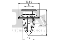 Clip, decorative/protective strip