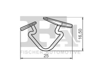 Clip, decorative/protective strip