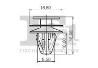 Clip, decorative/protective strip