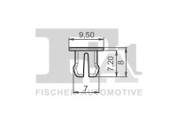 Clip, decorative/protective strip