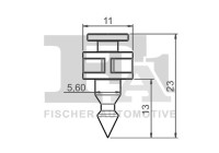 Clip, decorative/protective strip