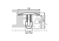 Clip, decorative/protective strip