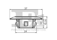 Clip, decorative/protective strip