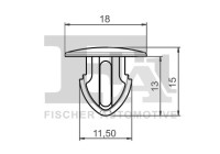 Clip, decorative/protective strip