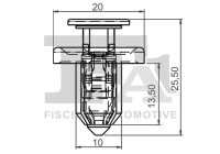 Clip, decorative/protective strip