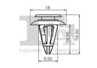 Clip, decorative/protective strip