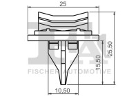 Clip, decorative/protective strip