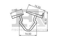 Clip, decorative/protective strip