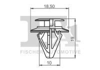 Clip, decorative/protective strip