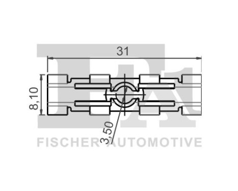 Clip, decorative/protective strip