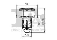 Clip, decorative/protective strip