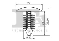 Clip, decorative/protective strip