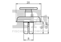 Clip, decorative/protective strip