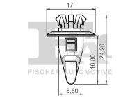 Clip, decorative/protective strip