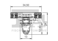 Clip, decorative/protective strip
