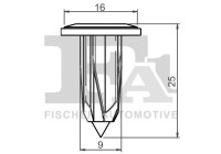 Clip, decorative/protective strip
