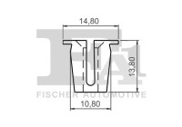 Clip, decorative/protective strip