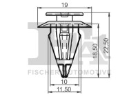 Clip, decorative/protective strip