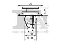 Clip, decorative/protective strip