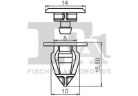 Clip, decorative/protective strip