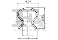 Clip, decorative/protective strip