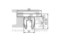 Clip, decorative/protective strip