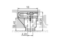 Clip, decorative/protective strip