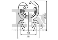 Clip, decorative/protective strip