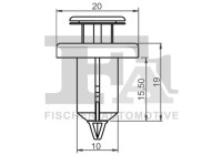 Clip, decorative/protective strip