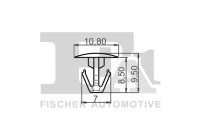 Clip, decorative/protective strip