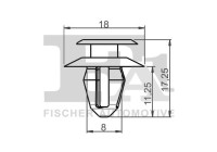 Clip, decorative/protective strip