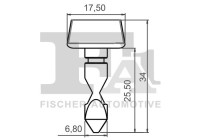 Clip, decorative/protective strip