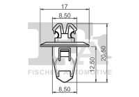 Clip, decorative/protective strip