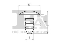 Clip, decorative/protective strip