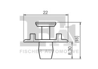 Clip, decorative/protective strip