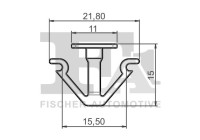 Clip, decorative/protective strip