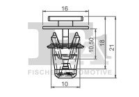 Clip, decorative/protective strip