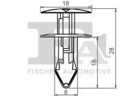Clip, decorative/protective strip