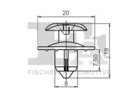 Clip, decorative/protective strip