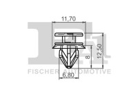 Clip, decorative/protective strip