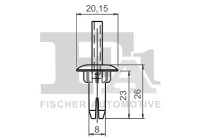 Clip, decorative/protective strip