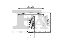 Clip, decorative/protective strip