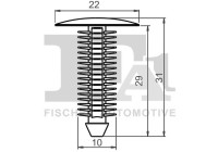 Clip, decorative/protective strip